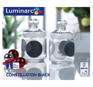 Luminarc 2 Pc Jar 0.75 L (Black)