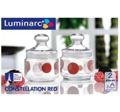 Luminarc 2 Pc Jar Set 0.5L (Red)