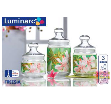 Luminarc 3 Pc Jar Set 0.5L+0.75L+1L ( Freesia)