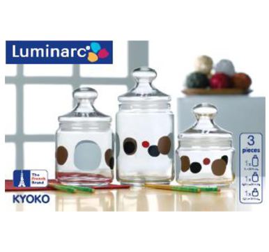 Luminarc 3 Pc Jar Set 0.5L+0.75L+1L (Kyoko)