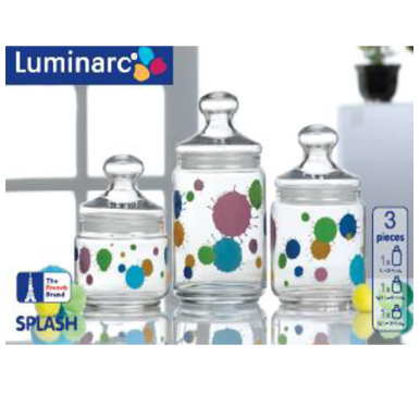 Luminarc 3 Pc Jar Set 0.5L+0.75L+1L (Splash)