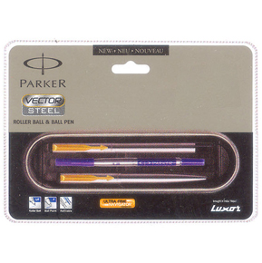 Parker Vector Stainless Steel Roller Ball + Ball Pen GT