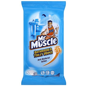 Mr Muscle Bathroom & Toilet Wipes with Anti-Bacterial Action